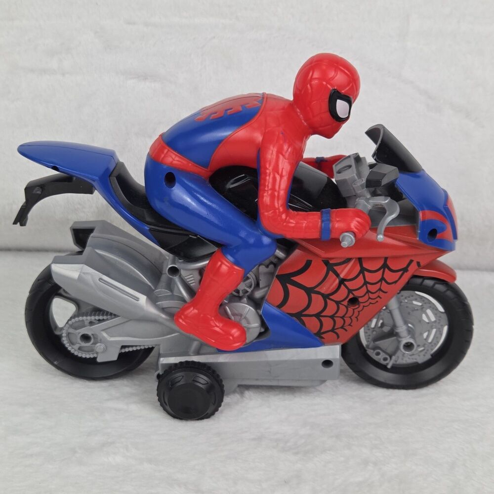 Marvel Spiderman‎ Remote Control Motorcycle Bike With Rider Tested Working - Picture 2 of 10